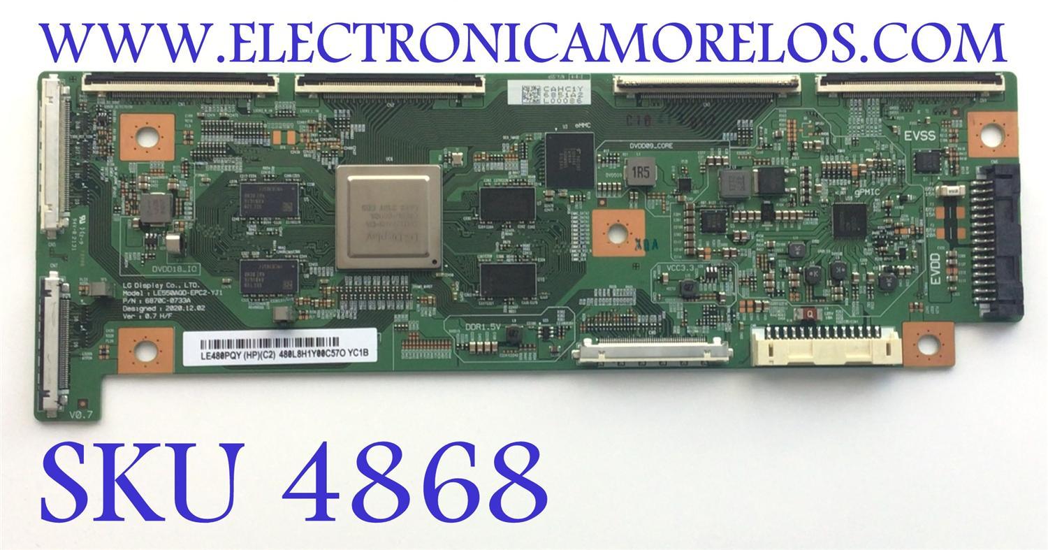 T-CON PARA TV LG / NUMERO DE PARTE 6871L-6851A / 6870C-0733A / 6851A / NUMERO DE PANEL AC480AQY / MODELO OLED48A1PUA